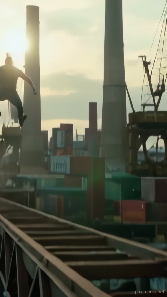 Steel Horizon Leap - Action & Stunts AI stock